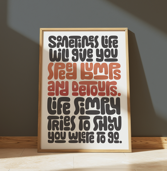Detour - Typography Wall Art