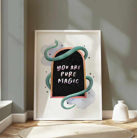 Magic- Watercolor Snake Art Print