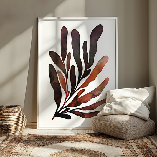 Rust - Abstract Leaves Art Print