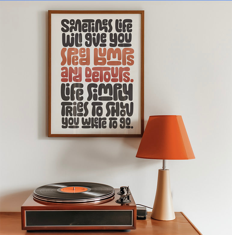 Detour - Typography Wall Art
