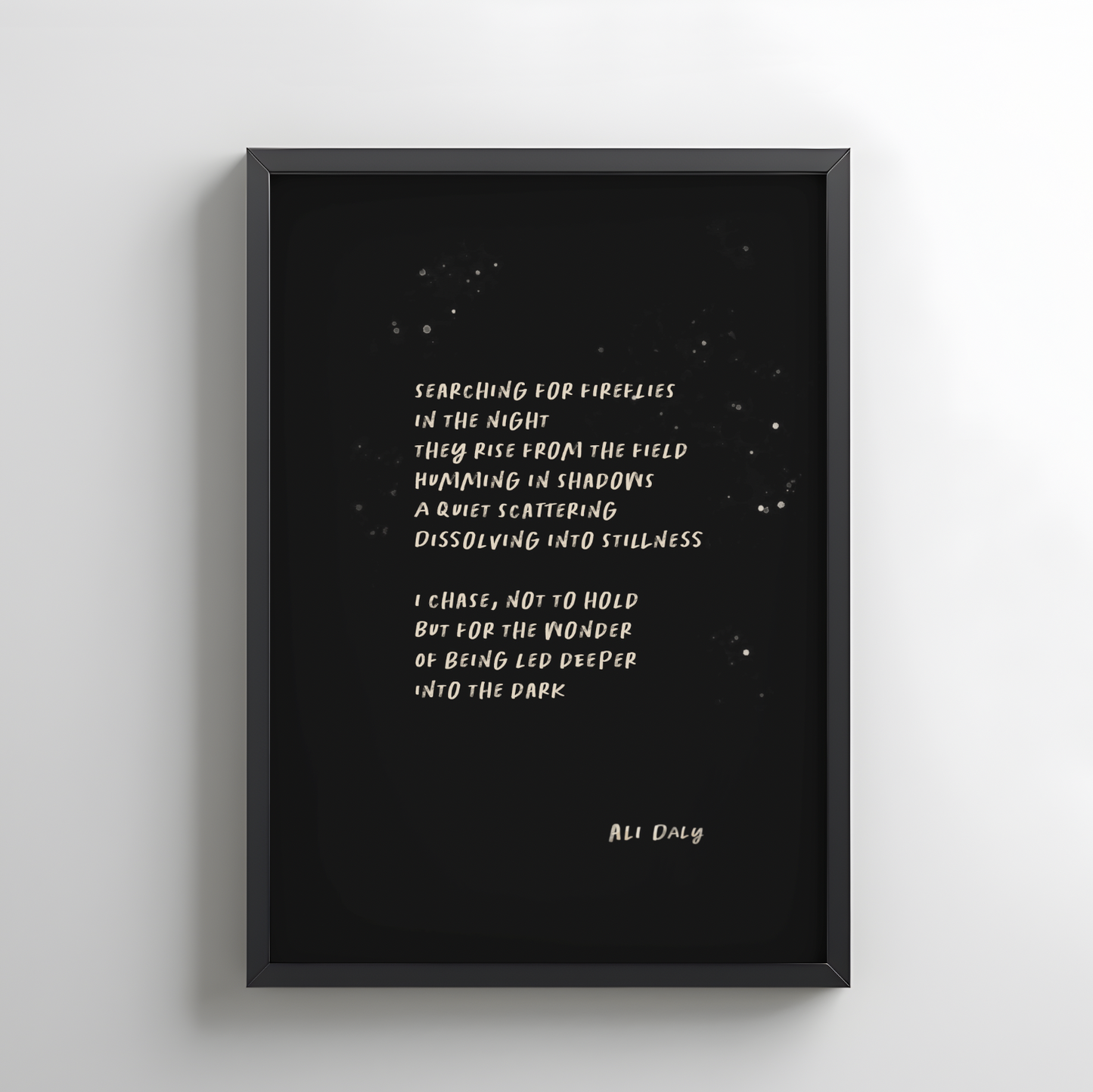 Fireflies- Poetry Wall Print