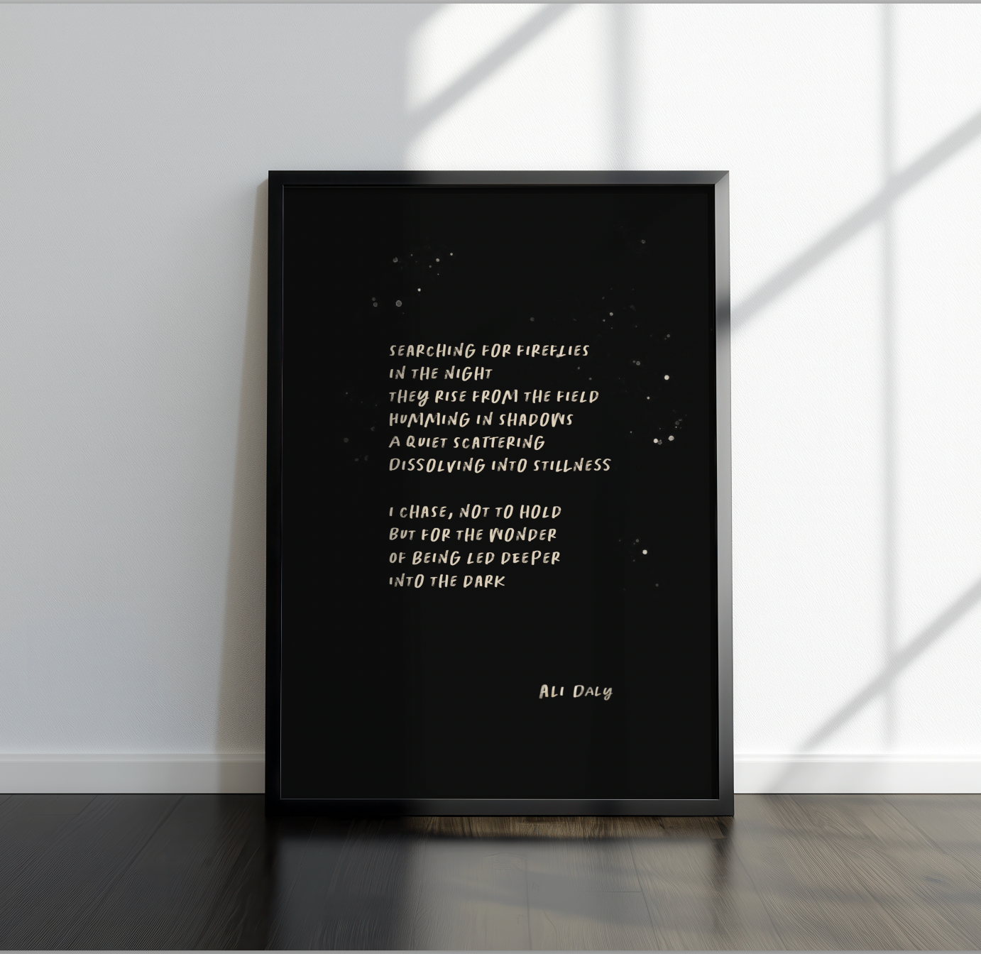 Fireflies- Poetry Wall Print