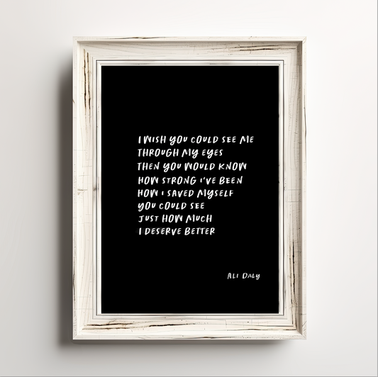 If Only- Poetry Wall Print