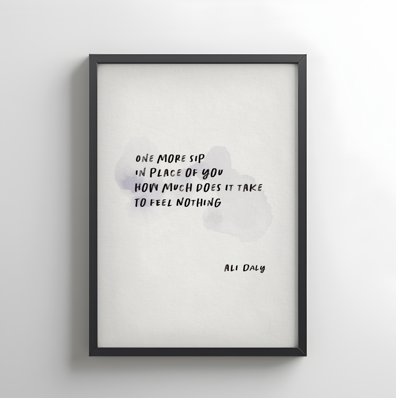 Nothing- Poetry Wall Print