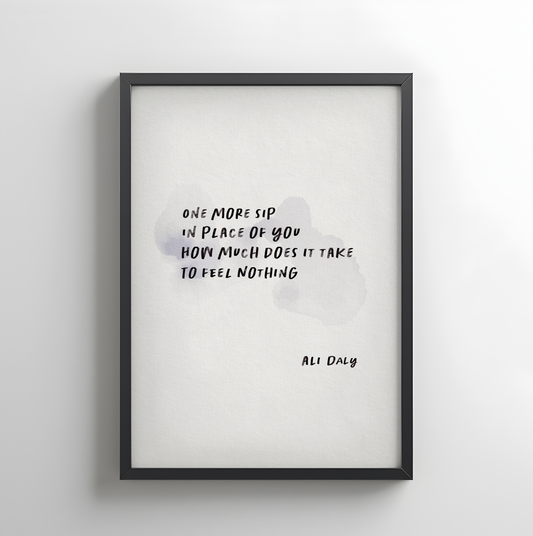 Nothing- Poetry Wall Print