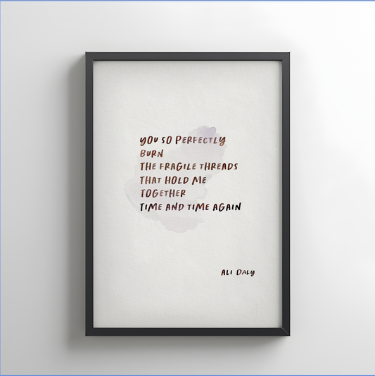 Threads- Poetry Wall Print