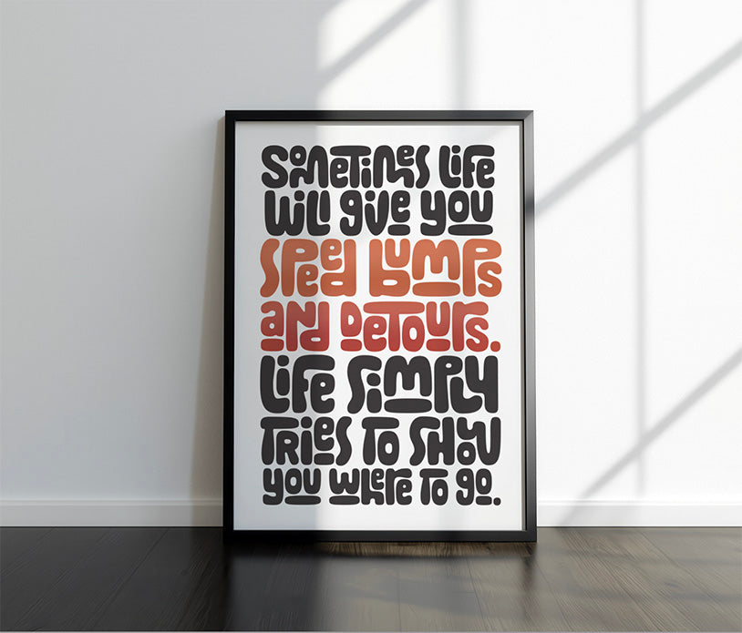 Detour - Typography Wall Art