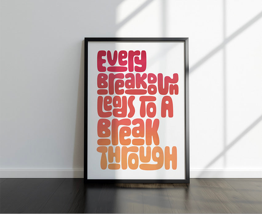 Breakthrough - Typography Wall Art