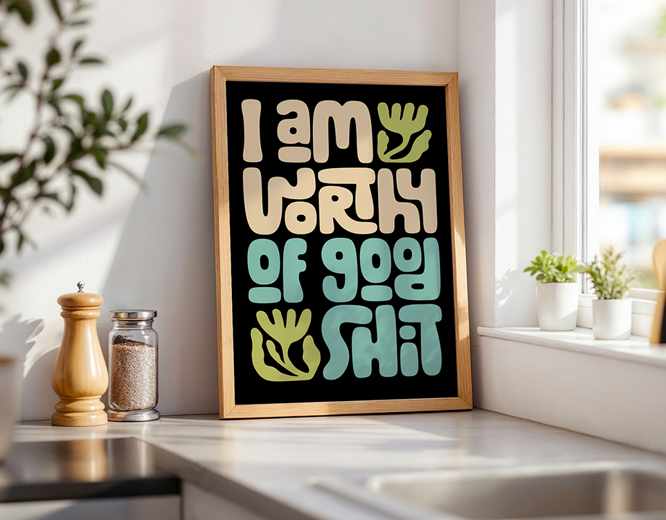 Worthy - Typography Wall Art