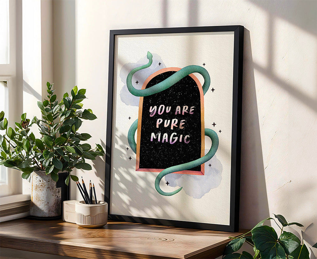 Magic- Watercolor Snake Art Print