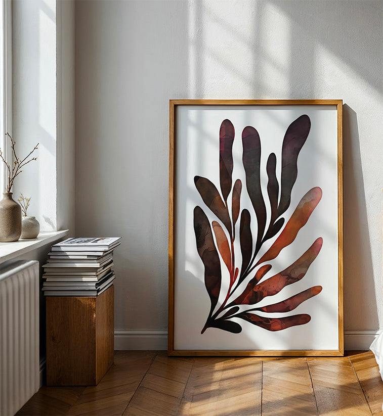 Rust - Abstract Leaves Art Print