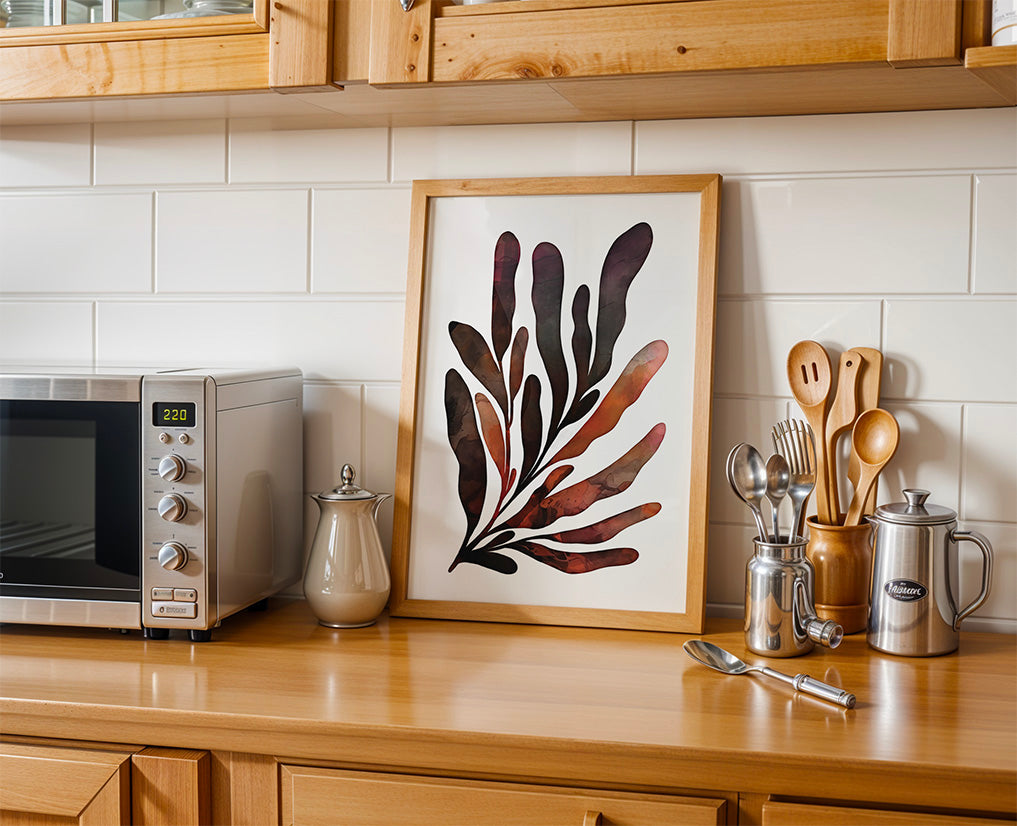 Rust - Abstract Leaves Art Print