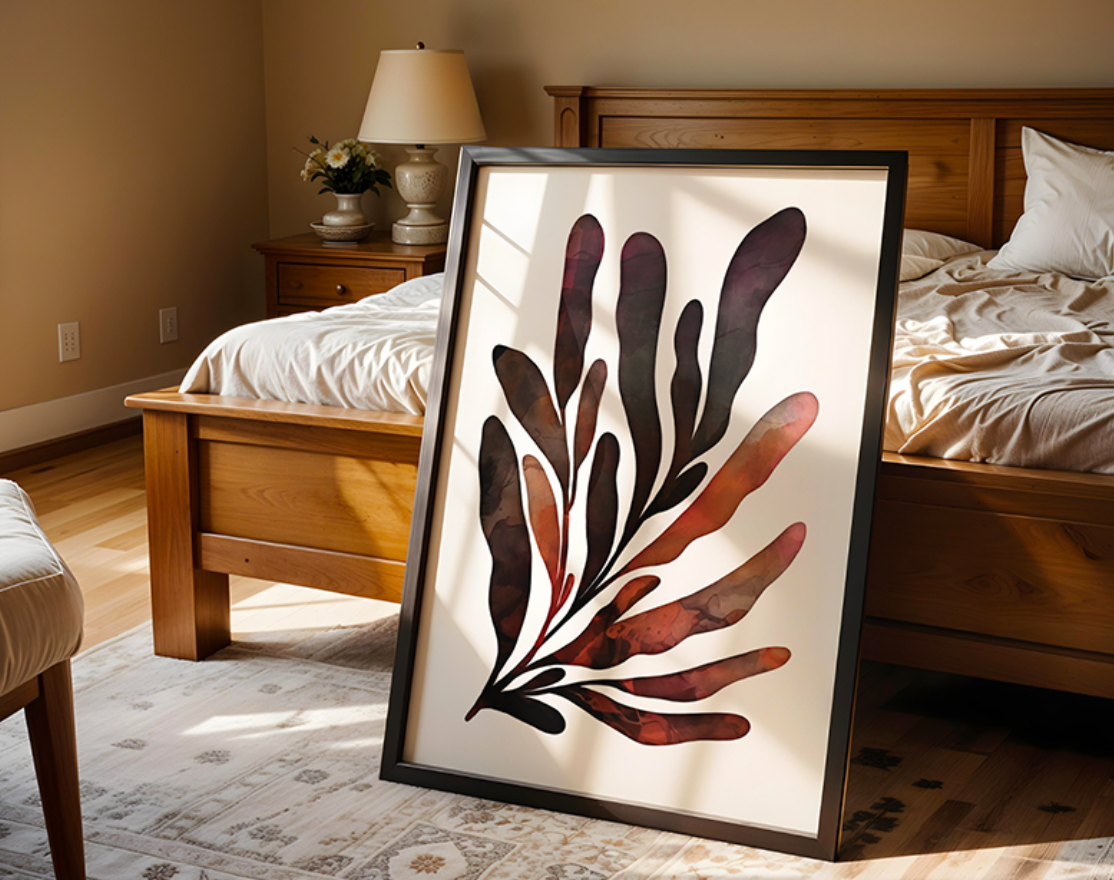 Rust - Abstract Leaves Art Print