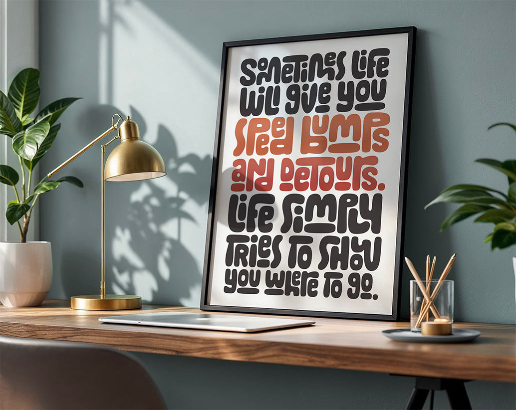 Detour - Typography Wall Art