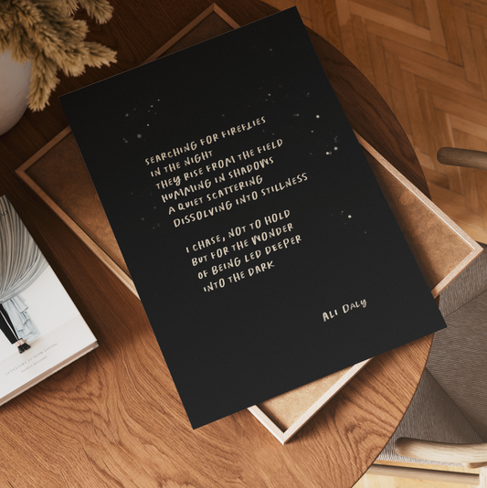 Fireflies- Poetry Wall Print