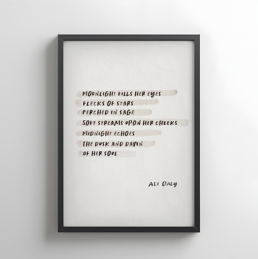 Stars- Poetry Wall Print