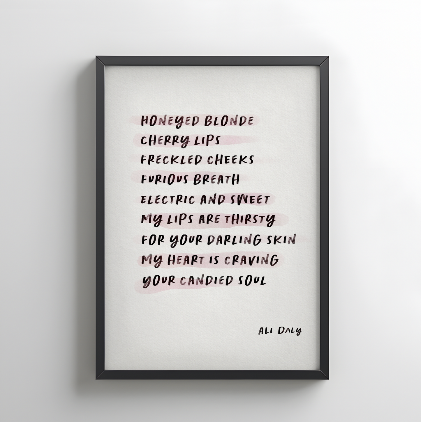 Thirsty- Poetry Wall Print