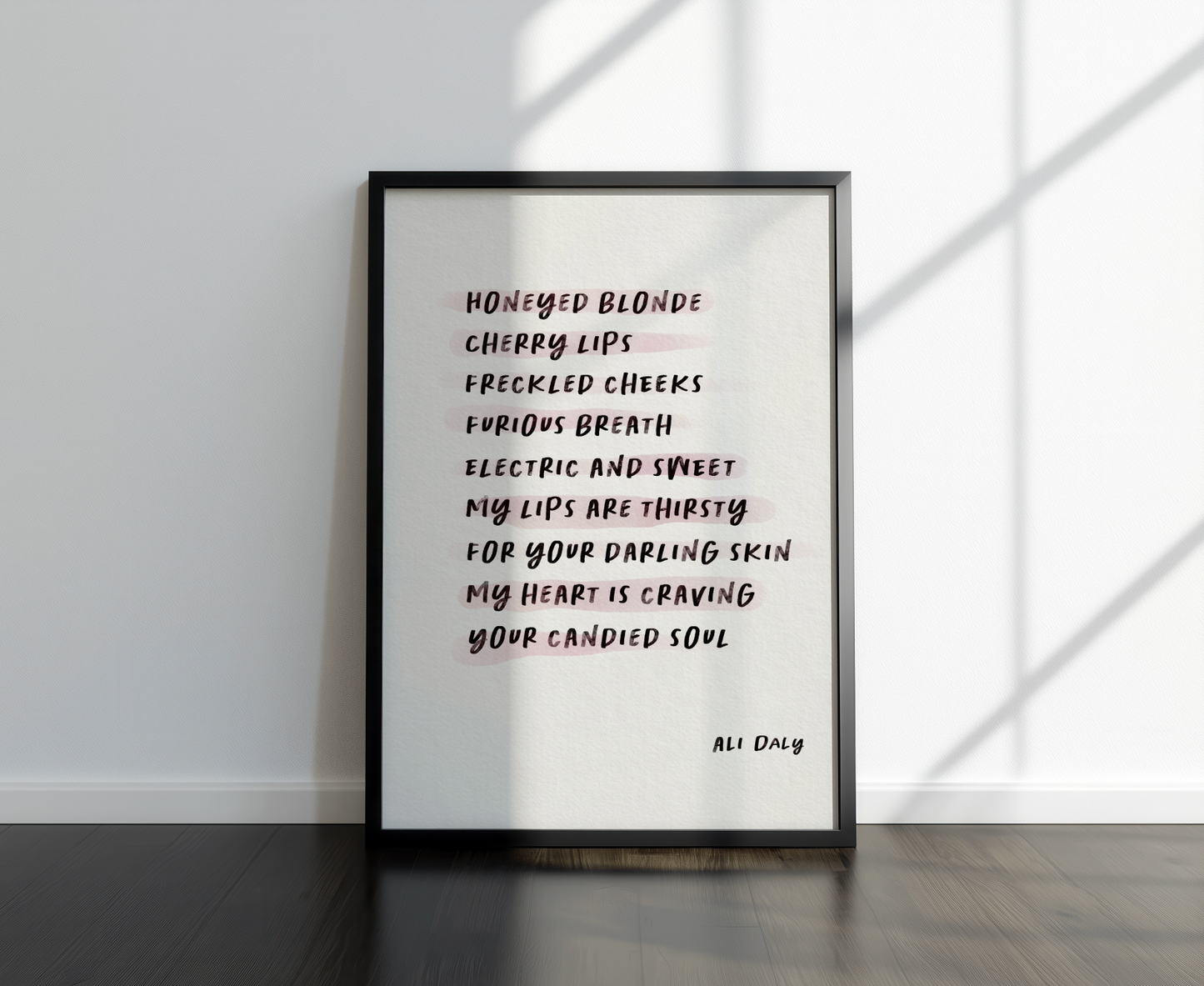 Thirsty- Poetry Wall Print