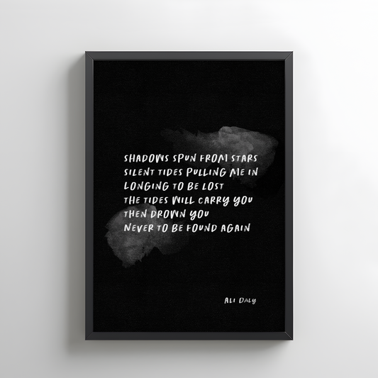 Tides- Poetry Wall Print