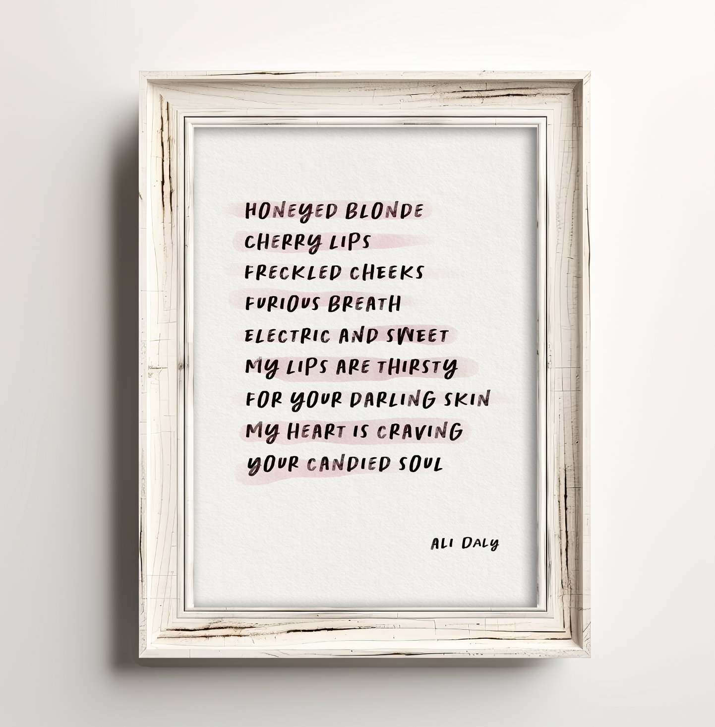 Thirsty- Poetry Wall Print